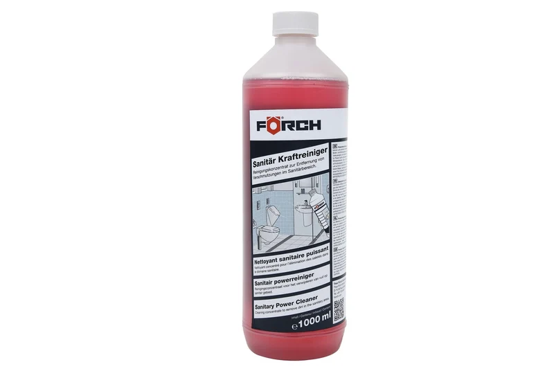 Saurer Sanitärreiniger-Konzentrat, Profi-Kalklöser für verkalktes Duschglas, 1 Liter, Art.Nr. 61001500