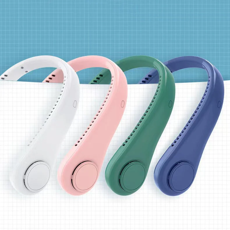 Unisex nan tragbar oppladbar nakkeflakt med stille dobbelvifte, justerbare luftnivåer og ergonomisk nakkebånd Luvikno