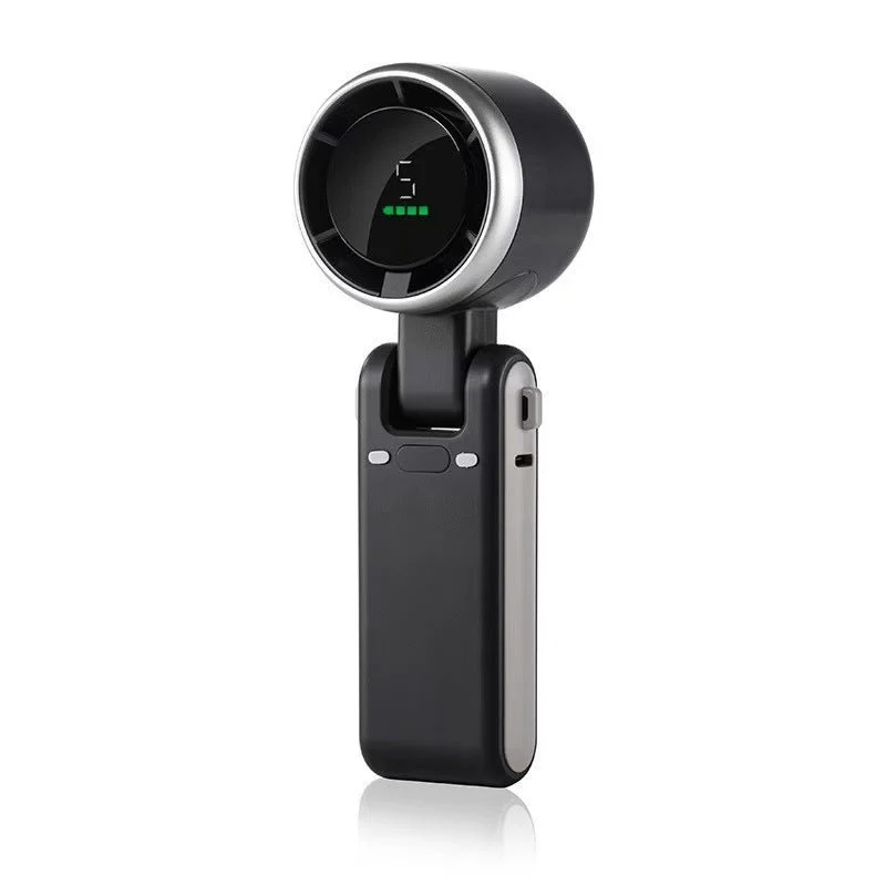 Unisex nan kompakt trådløs håndvifte med sammenleggbart hode og digital batteriindikator Luvikno