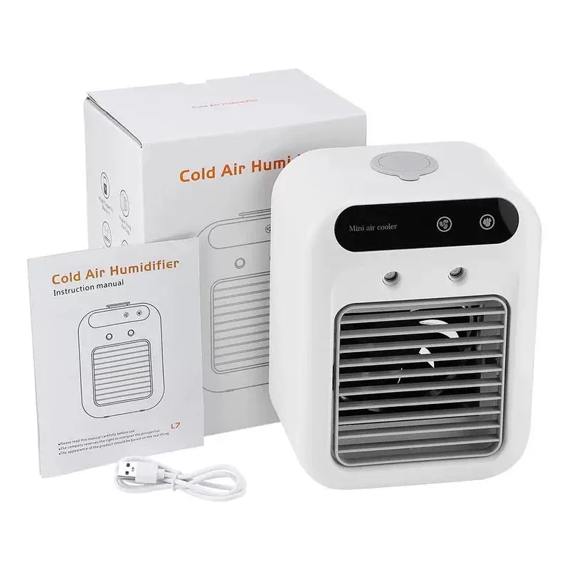 Unisex en størrelse USB-drevet desktop-dampvasker kaldluftkøler og luftfugter med genopfyldbar topfyldtank justerbare retningsspjæld stille drift Luvikno