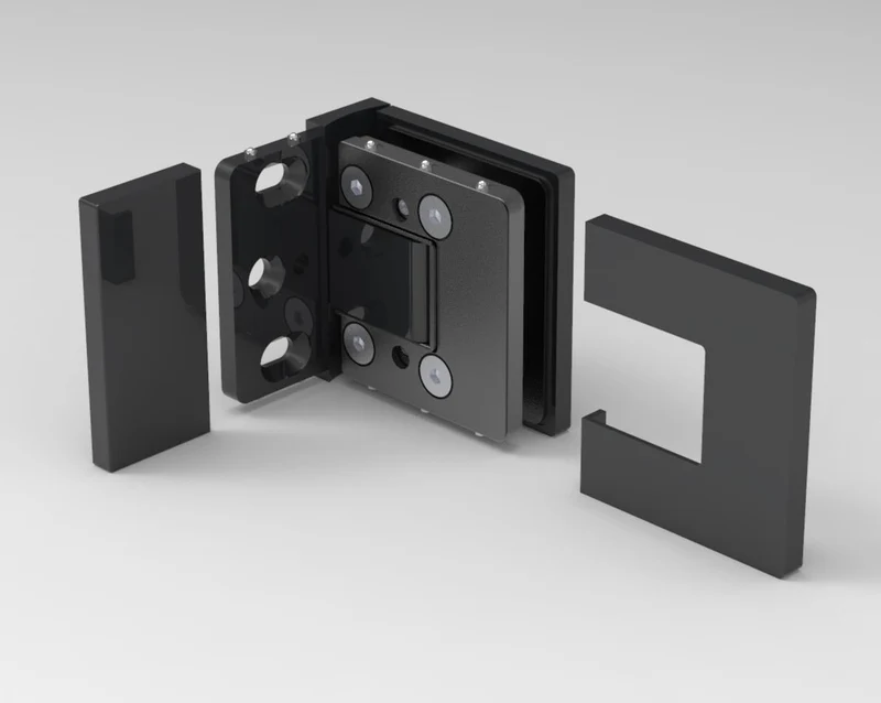 Nobiallo Pendeltürband 90° Glas-Wand Hebe-Senk – 50 kg, 8/10 mm ESG, Art.Nr. NOB044