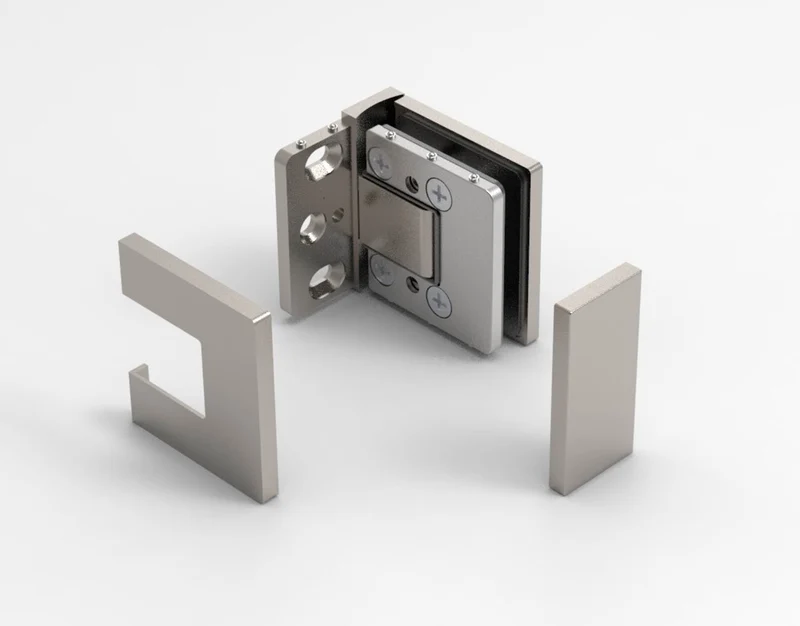 Nobiallo Pendeltürband 90° Glas-Wand Hebe-Senk – 50 kg, 8/10 mm ESG, Art.Nr. NOB044