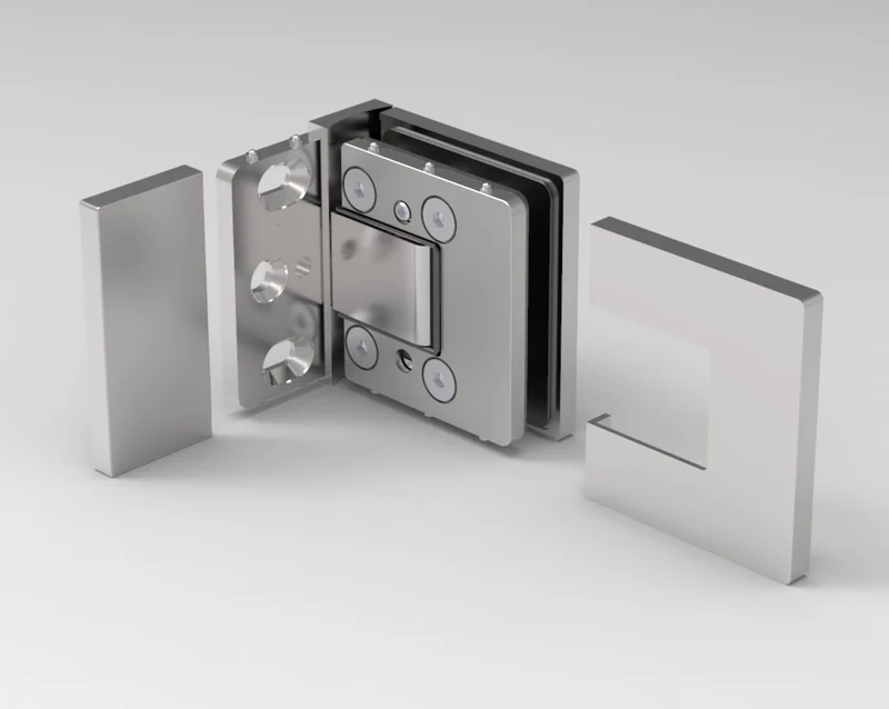 Nobiallo Pendeltürband 90° Glas-Wand Hebe-Senk – 50 kg, 8/10 mm ESG, Art.Nr. NOB044