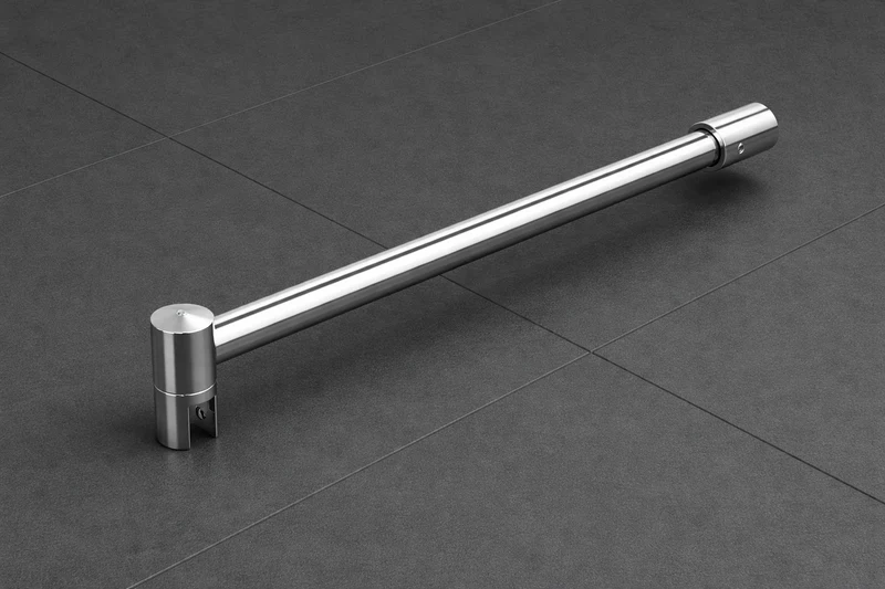 Stabistangen-Set, Edelstahl Ø 19 mm, Glas-Wand 90°, 1000/1200 mm, 8–10 mm Glas, Art.Nr. SE1910SET/SE1912SET