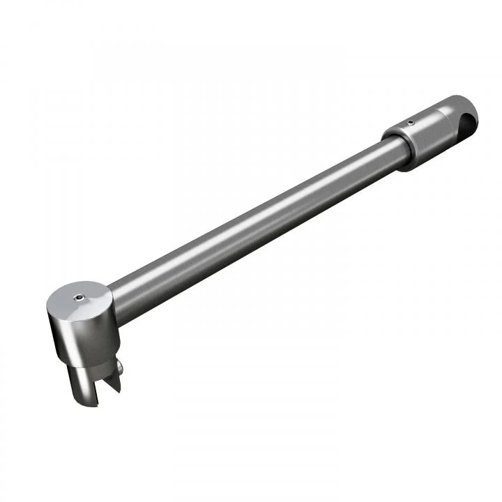 Stabistangen-Set – T-Form Edelstahl Ø 19 mm, 90°, 6–10 mm Glas, Art.Nr. 60182016