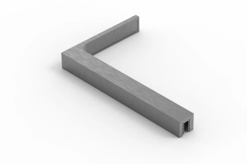 Stabilisierungswinkel 90° – 220 mm freistehend, ohne Glasbohrung, Art.Nr. SAB220