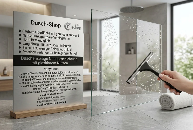 Mehrpreis: Easy-Clean Nano-Beschichtung für ESG-Duschglas
