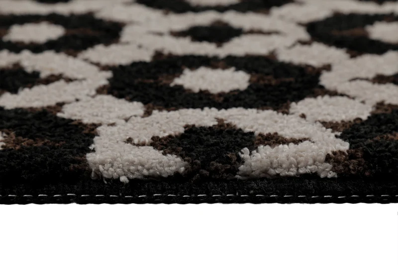 Badteppich Schwarz Taupe "J&J" WECONhome Basics