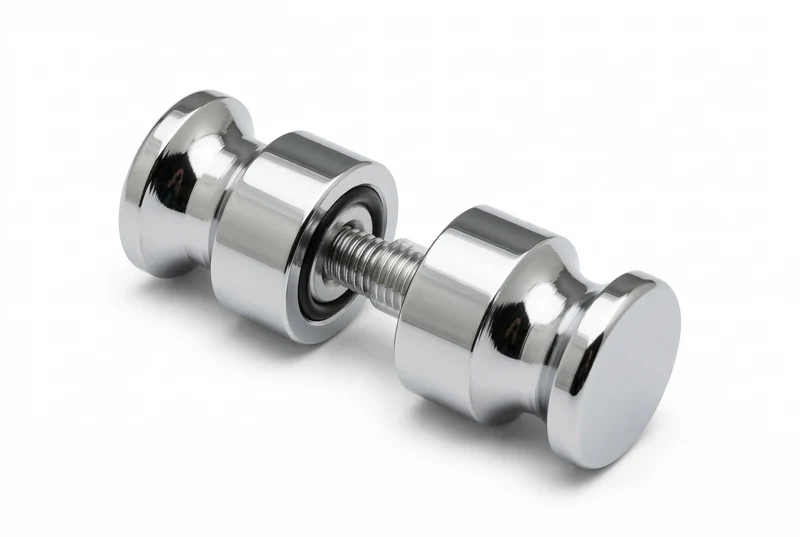 Dusch-Türknopf – V2A Edelstahl zierlich Ø 26 mm, 8–12 mm Glas, Art.Nr. 102