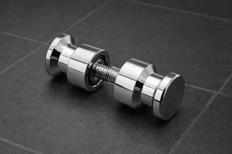 Dusch-Türknopf – V2A Edelstahl zierlich Ø 26 mm, 8–12 mm Glas, Art.Nr. 102