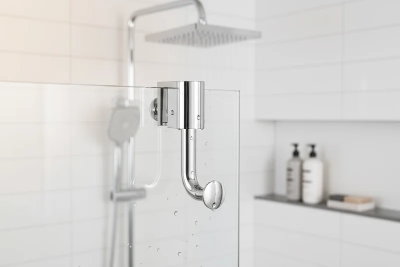 Smedbo Sideline Haken – zum Einhängen an Duschglas 5–10 mm, Chrom glänzend, Art.Nr. DK3111