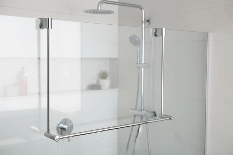 Smedbo Handtuchhalter 1-reihig, für Glasduschwand, zur Befestigung an Glaskante, Art.Nr. DK3101