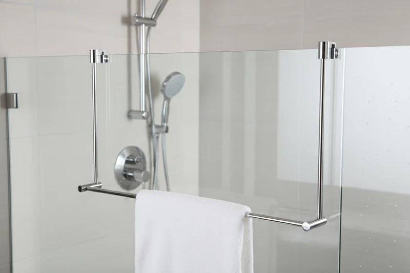 Smedbo Handtuchhalter 1-reihig, für Glasduschwand, zur Befestigung an Glaskante, Art.Nr. DK3101