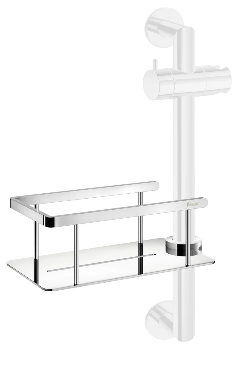 Smedbo Sideline Duschkorb – 200 × 110 mm für Brausestange, 2 Farben, Art.Nr. DK3008