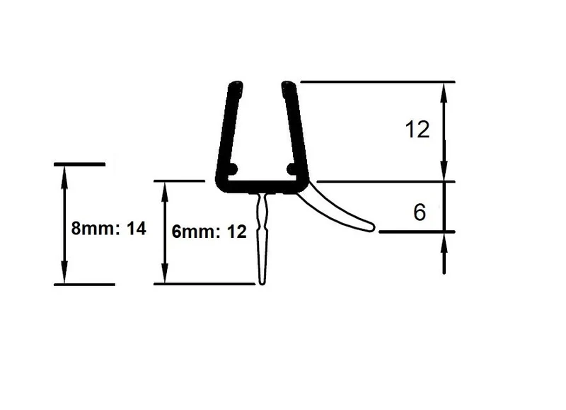 Gebogene Bodendichtung – 135° Schleiflippe Fünfeck, Art.Nr. 5102.135