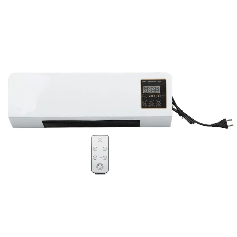 Unisex one size plug-in flat wall heater with digital thermostat and remote control Luvikno