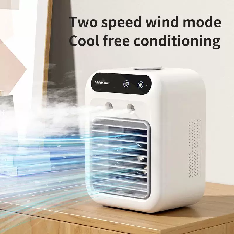 Unisex en størrelse personlig skrivebords-evaporator-mikrokjøler med øvre fylling isreservoir justerbare multi-vinkel-luftutløp hviskende stille USB-vifte Luvikno