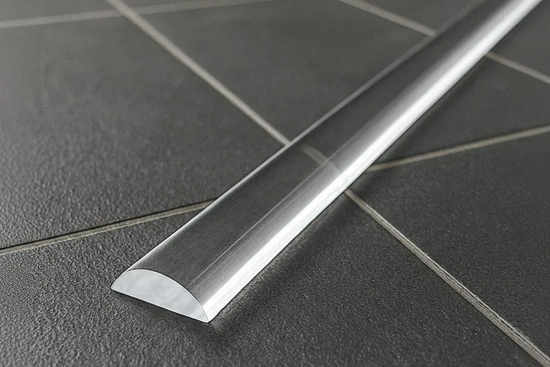 Plexi-Halbrundstab als Schwallprofil – transparent, 5 oder 10 mm