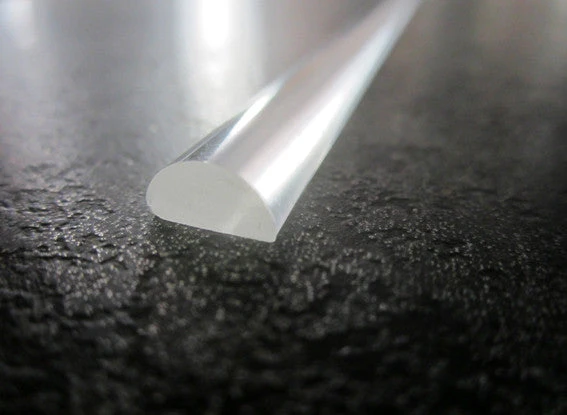 Plexi-Halbrundstab als Schwallprofil – transparent, 5 oder 10 mm