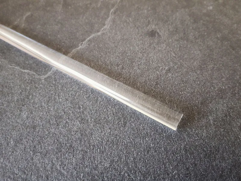 Plexi-Halbrundstab als Schwallprofil – transparent, 5 oder 10 mm