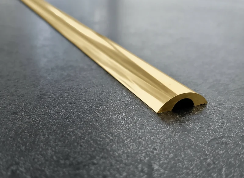 Schwallprofil rund – Alu 6 mm, 5 Farben, 100–240 cm, Art.Nr. SDT980