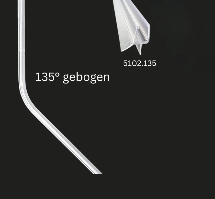 Gebogene Bodendichtung – 135° Schleiflippe Fünfeck, Art.Nr. 5102.135