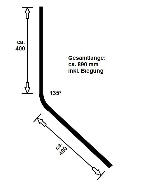 Gebogene Bodendichtung – 135° Schleiflippe Fünfeck, Art.Nr. 5102.135