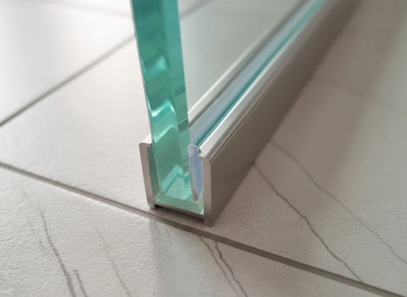 Alu U-Wandprofil DUC – silikonfreie Klemmung für 8 oder 10 mm Glas