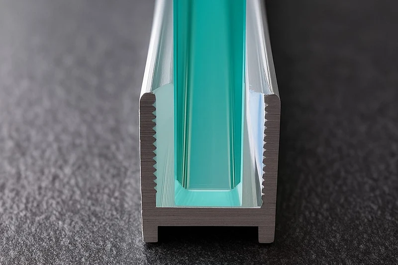 Alu U-Wandprofil DUC – silikonfreie Klemmung für 8 oder 10 mm Glas