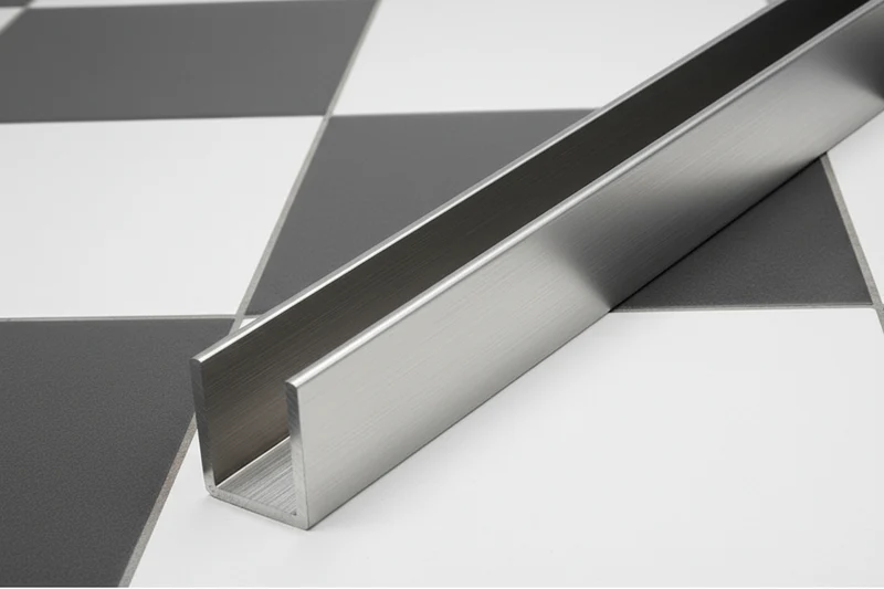 Alu U-Profil – Silikonverklebung Glasscheibe, 14 Farben, Art.Nr. SDCD3812