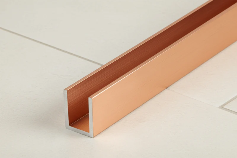 Alu U-Profil – Silikonverklebung Glasscheibe, 14 Farben, Art.Nr. SDCD3812