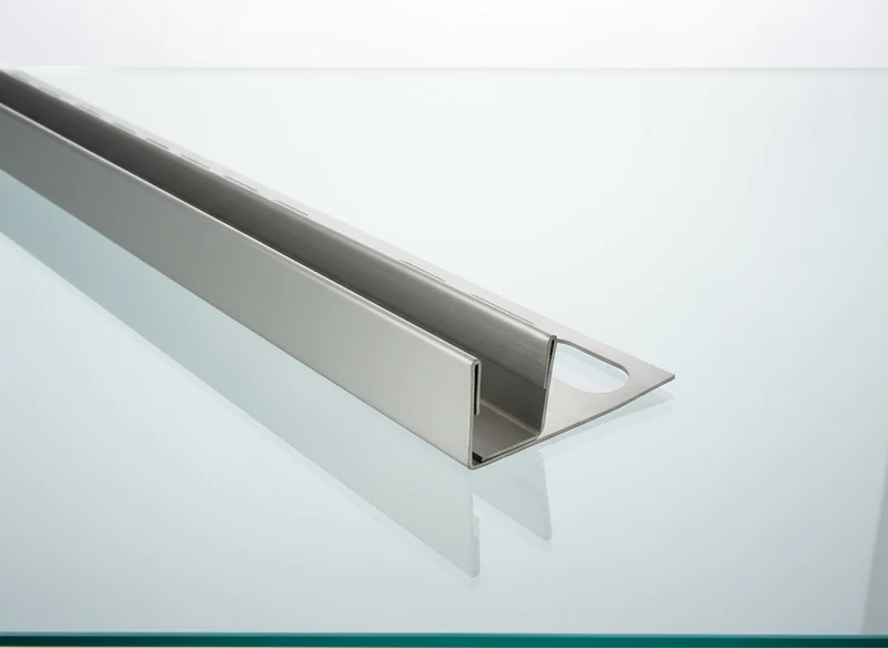 U-Winkelprofil – Edelstahl gebürstet, ohne Bohren, 10/12,5/19 mm, Art.Nr. PP-GPS2 (31543)