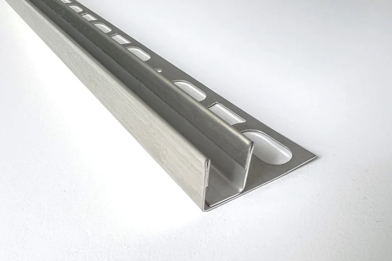 U-Winkelprofil – Edelstahl gebürstet, ohne Bohren, 10/12,5/19 mm, Art.Nr. PP-GPS2 (31543)