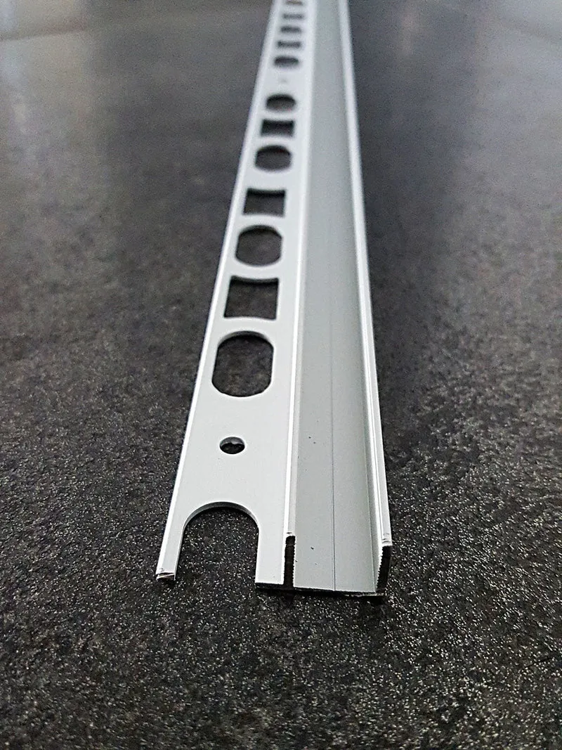 Alu U-Winkelprofil – Auflageschenkel für Fliesen, ohne Bohren, Art.Nr. PP-TGU1214