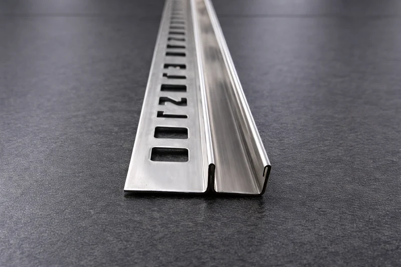 Slimline U-Winkelprofil – Edelstahl K220 gebürstet, ohne Bohren, Art.Nr. UEK220