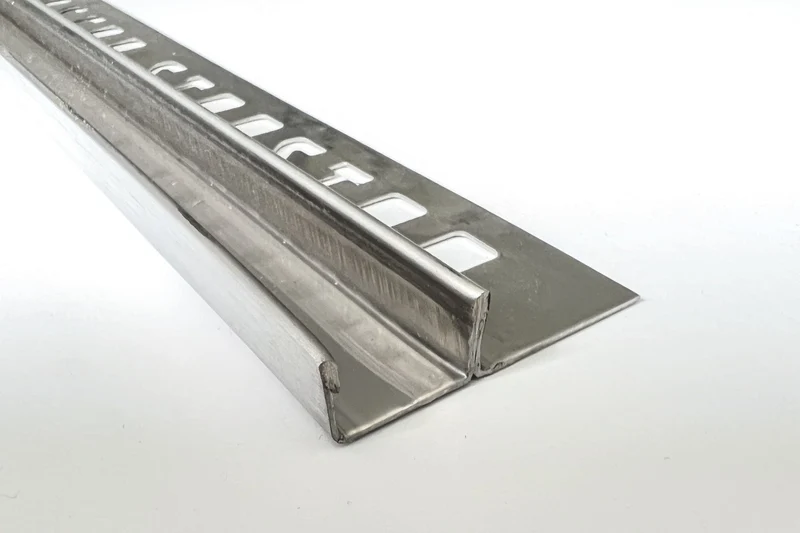 Slimline U-Winkelprofil – Edelstahl K220 gebürstet, ohne Bohren, Art.Nr. UEK220