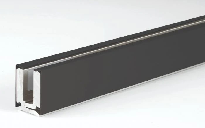 Klemmprofil-Set Typ CR, 2 m, mit Abdeckprofilen, Klemmen und Endkappen, für 8 mm Glas, Art.Nr. EUMB