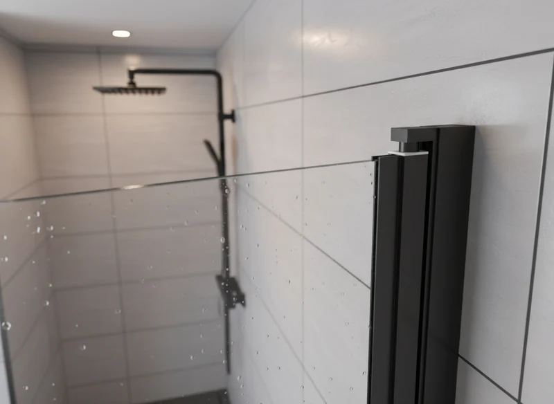 Drehbares Wandprofil Emily Hebe-Senk (Profilset ohne Glas) – für 6 mm ESG, 180° Pendeltür, in 4 Oberflächen, Art.Nr. 41.0901