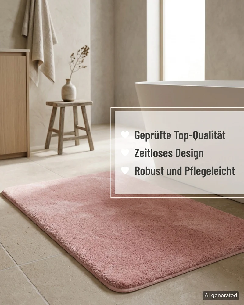 Badteppich Rosa "Joris" WECONhome Basics