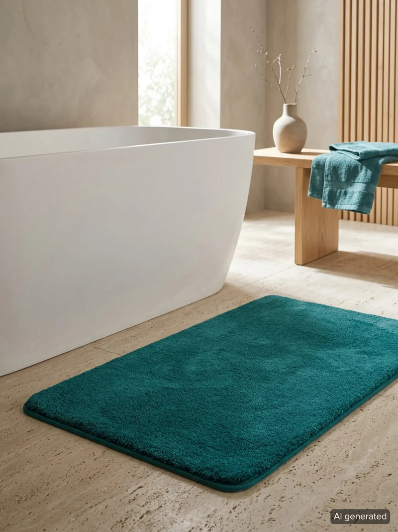 Badteppich Türkis "Joris" WECONhome Basics