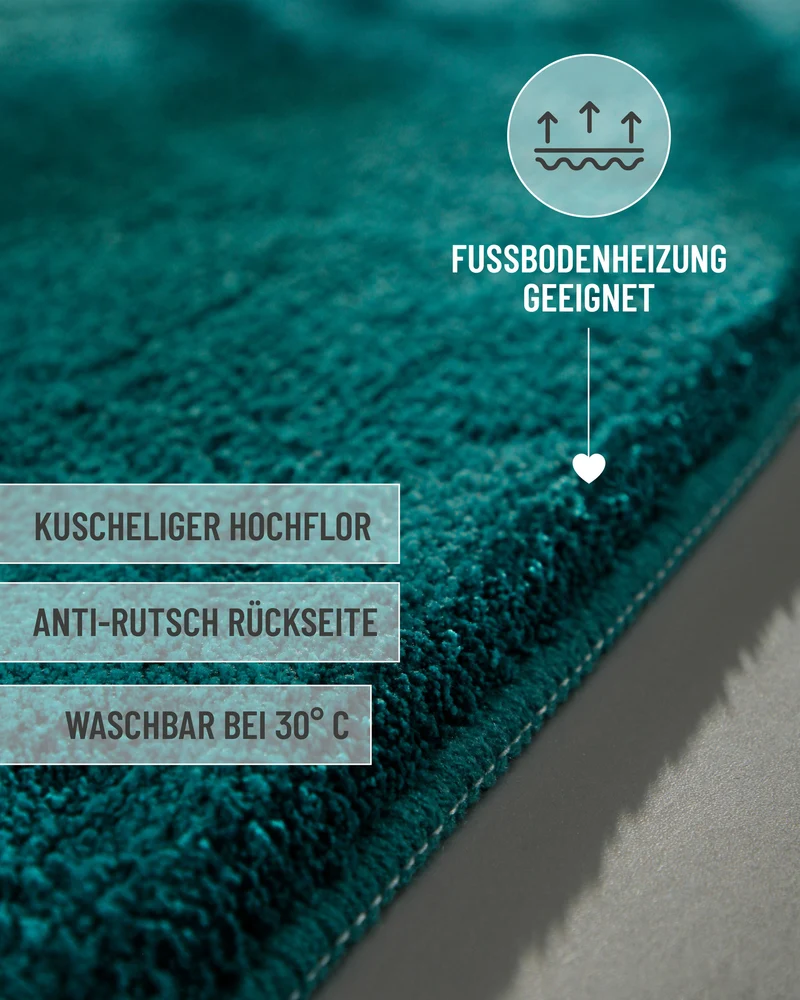 Badteppich Türkis "Joris" WECONhome Basics