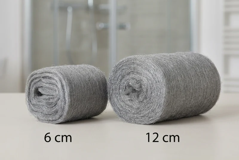Superfeine Stahlwolle Typ 0000 für Duschglas – kratzfrei gegen Kalk und Seifenreste