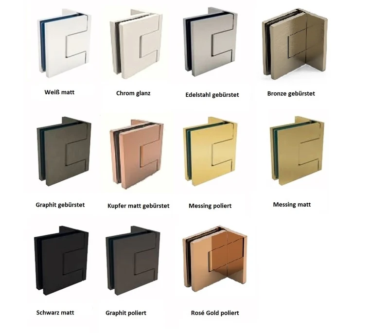 Bellagio Pendeltürband 90° Glas-Wand – 50 kg, 8/10 mm ESG, 11 Oberflächen, Art.Nr. BEL344