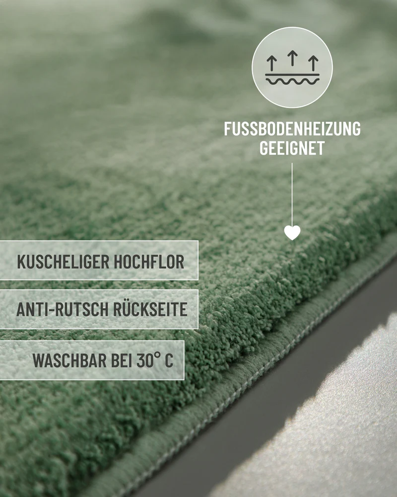 Badteppich Mintgrün "Joris" WECONhome Basics
