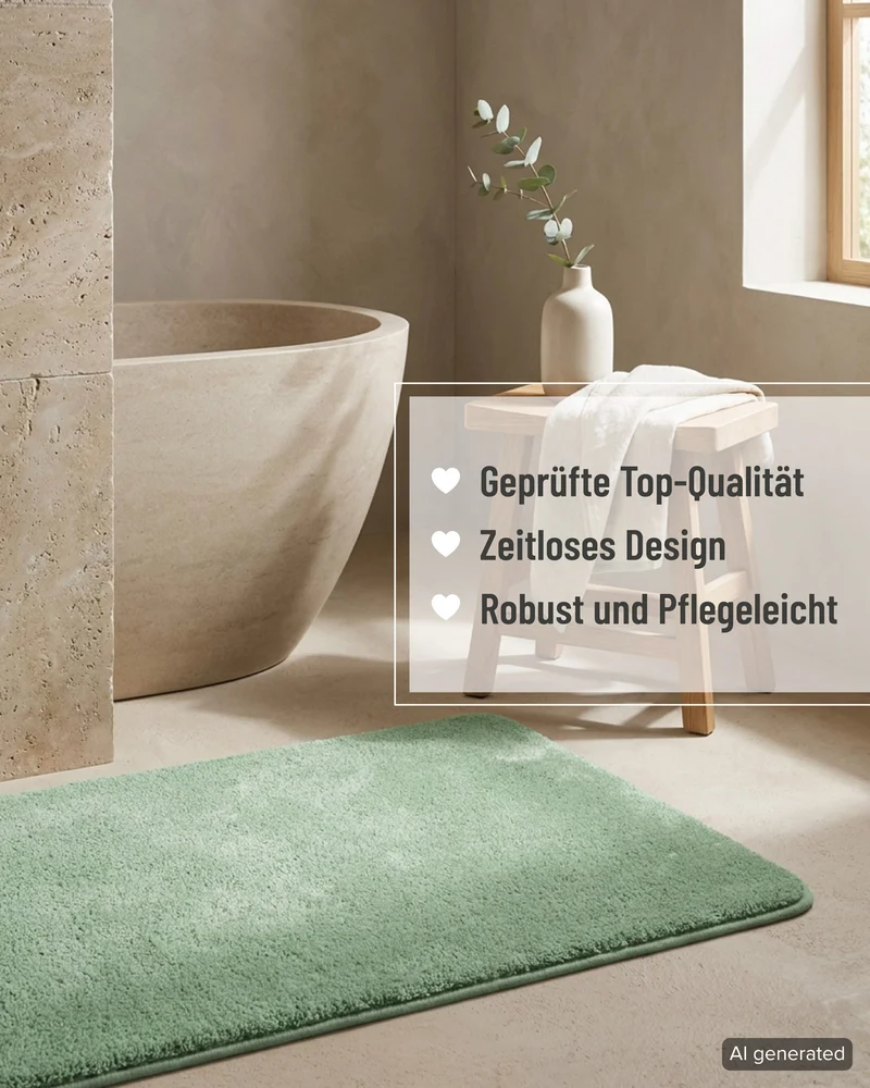 Badteppich Mintgrün "Joris" WECONhome Basics