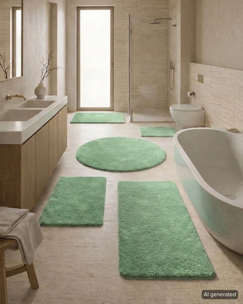 Badteppich Mintgrün "Joris" WECONhome Basics