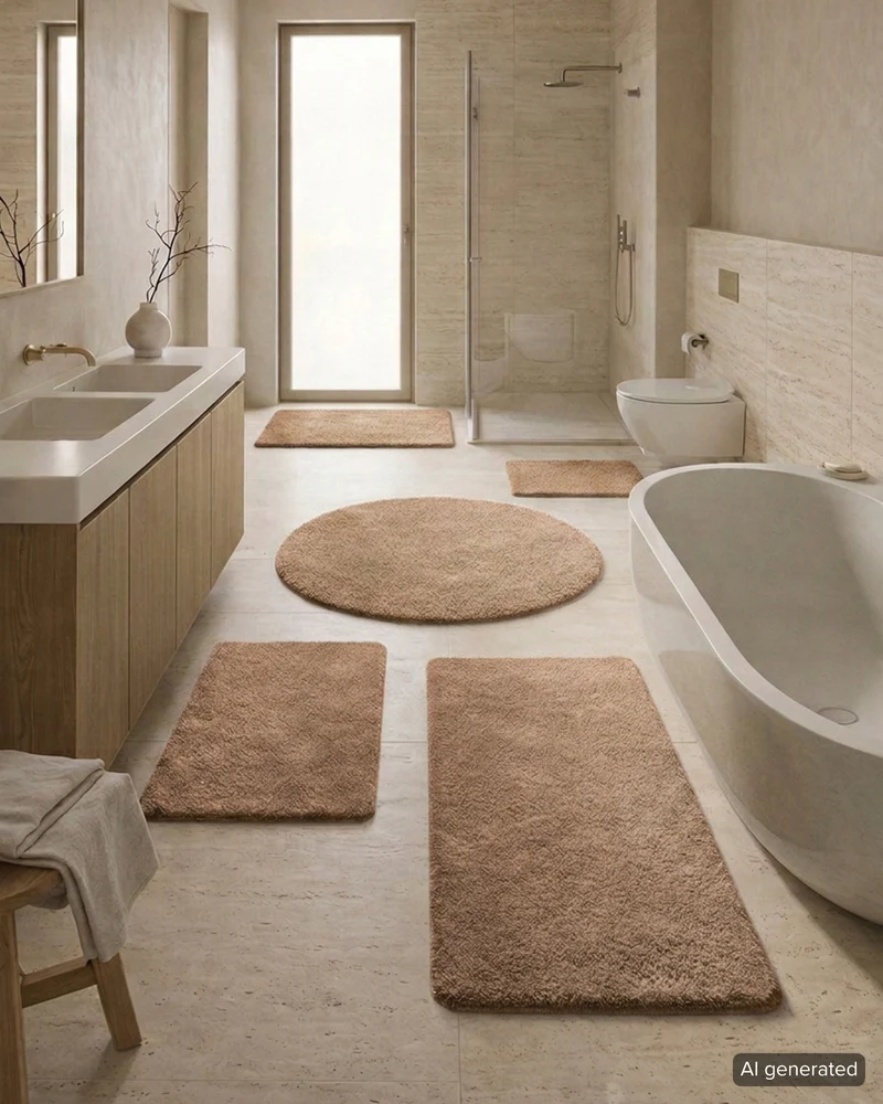 Badteppich Sand Beige "Joris" WECONhome Basics