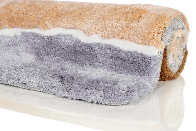 Badteppich Lachs Grau Braun "Rio Marina" Homie Living