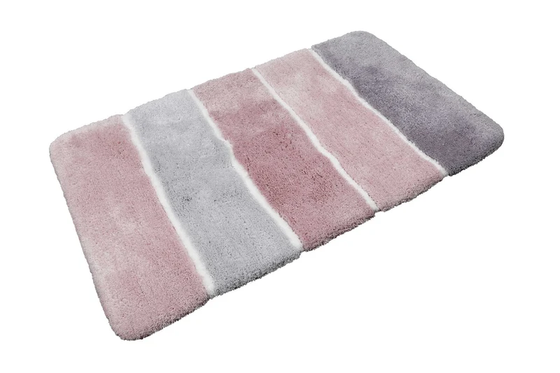 Badteppich Rosa Grau Silber "Rio Marina" Homie Living