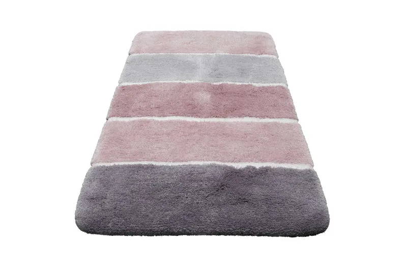 Badteppich Rosa Grau Silber "Rio Marina" Homie Living